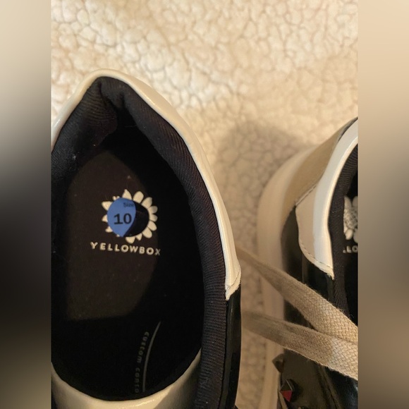 Yellow Box Women's Glitter Black and White Sneakers - Picture 2 of 8